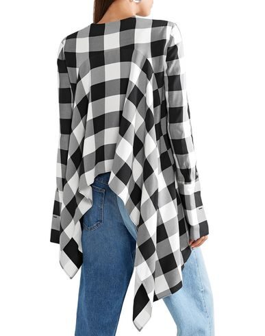 Monse Draped Gingham Crepe De Chine Top In Black