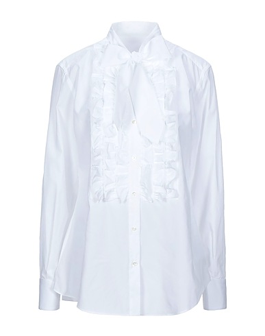 DOLCE&GABBANA Shirts & blouses with bow White 100% Cotton