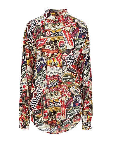 DSQUARED2 Patterned shirts & blouses Ivory 100% Viscose
