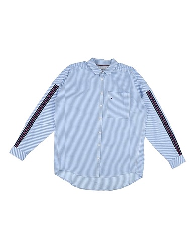TOMMY HILFIGER Camicie  e bluse fantasia Celeste 100% Cotone, Poliestere