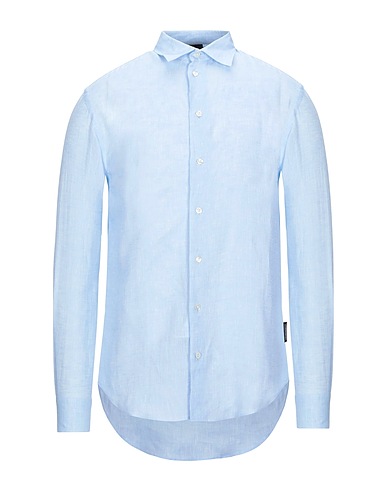 EMPORIO ARMANI Linen shirt Sky blue 100% Linen