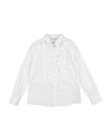 DOLCE&GABBANA Solid color shirts & blouses White 100% Cotton