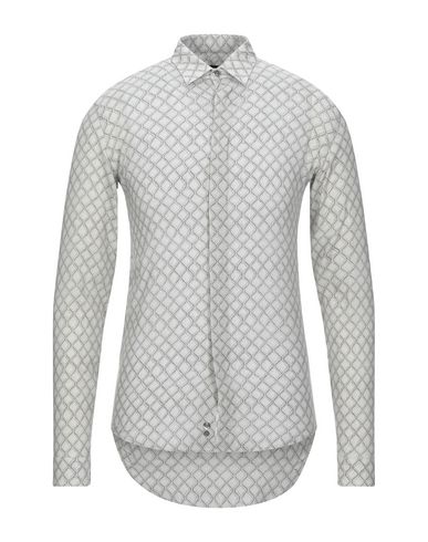 Shop Emporio Armani Man Shirt Light Grey Size 15 Viscose