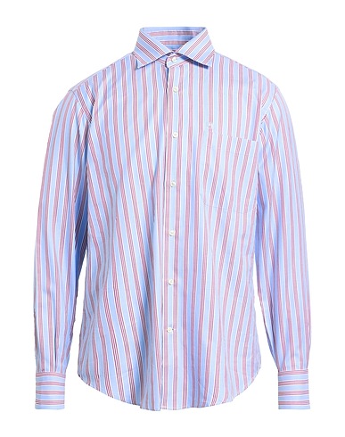 CALIBAN Striped shirt Burgundy 100% Cotton