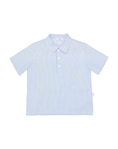 IL GUFO Chemise fantaisie Bleu d'azur 100% Coton