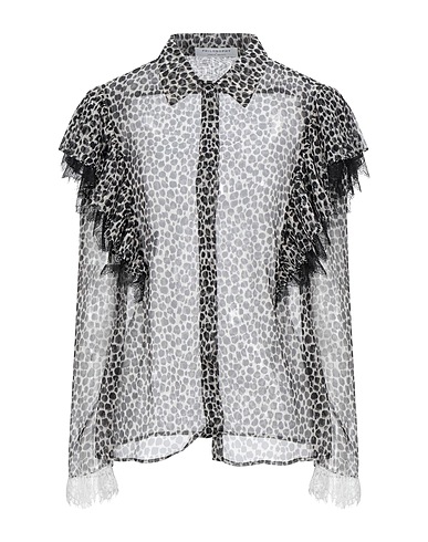 PHILOSOPHY di LORENZO SERAFINI Patterned shirts & blouses Ivory 100% Polyester, Polyamide