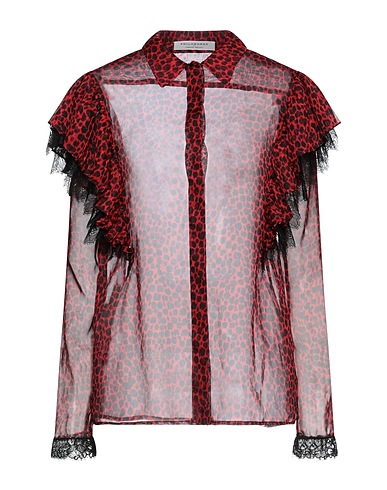 PHILOSOPHY di LORENZO SERAFINI Patterned shirts & blouses Red 100% Polyester, Polyamide