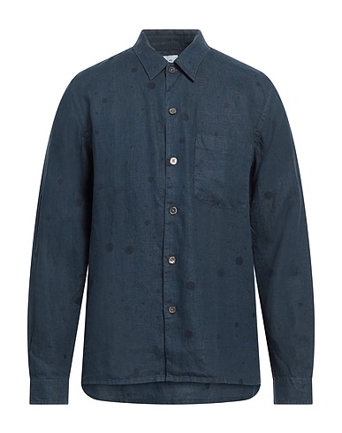 PS PAUL SMITH リネンシャツ MENS L/S CASUAL FIT-SHIRT
 ネイビー リネン 100%