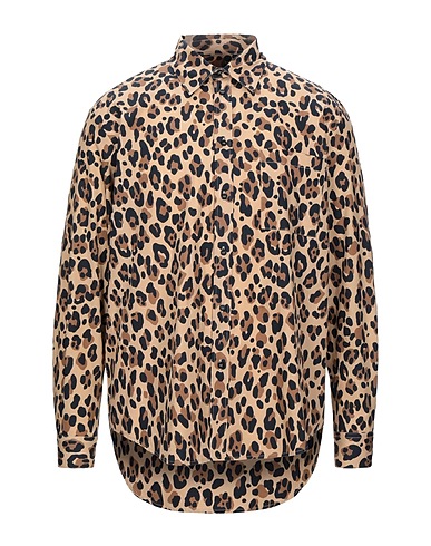 MSGM Patterned shirt Sand 100% Cotton