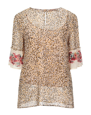 TWINSET Top Beige 100% Viscose, Mother-of-pearl