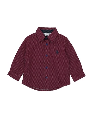 U.S.POLO ASSN. Patterned shirt Burgundy 100% Cotton