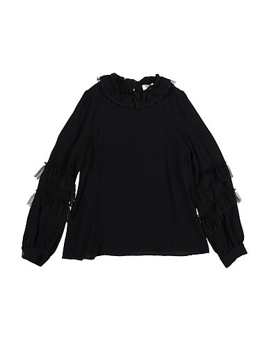 ELISABETTA FRANCHI Top Black 100% Viscose, Polyamide