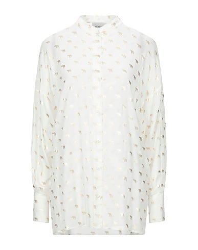 DONDUP Patterned shirts & blouses White 100% Viscose
