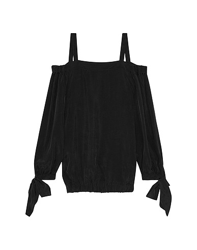 IRIS & INK Off-the-shoulder top Black 100% Cupro