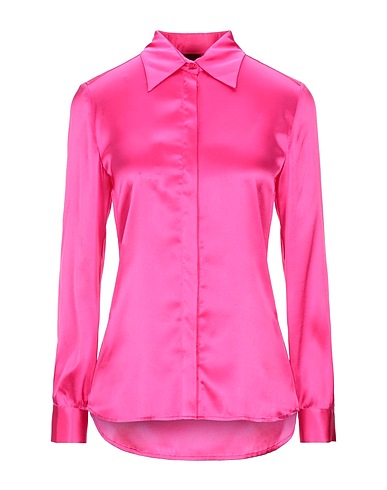 PINKO Solid color shirts & blouses Fuchsia 93% Silk, 7% Elastane