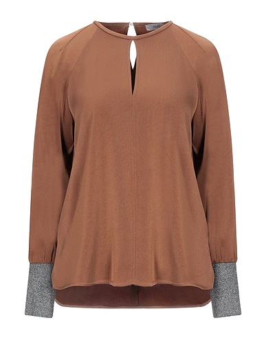 MARELLA Top Khaki 87% Acetate, 13% Polyester