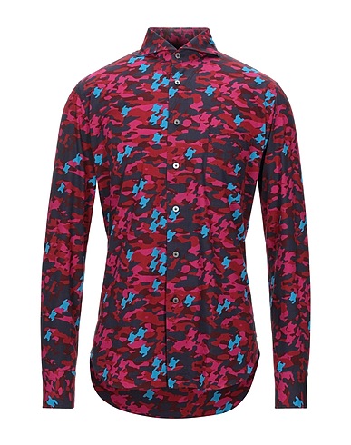 ALESSANDRO GHERARDI Patterned shirt Brick red 100% Cotton