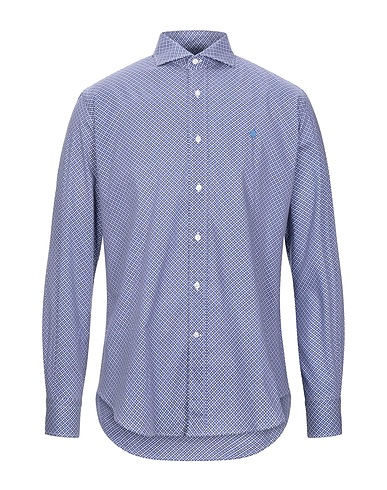 COTTON BELT Hemd mit Muster Blau 97% Baumwolle, 3% Elastan