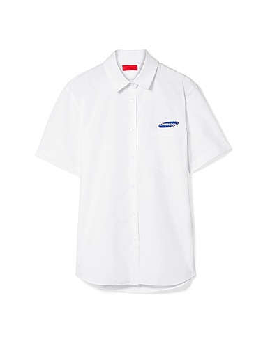 COMMISSION Solid color shirts & blouses White 100% Cotton