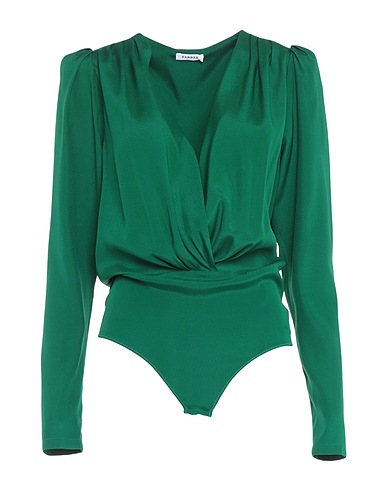 P.A.R.O.S.H. TOPWEAR Emerald green 99% Silk, 1% Elastane