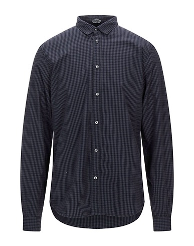 PETROL INDUSTRIES Co. Checked shirt Midnight blue 100% Cotton