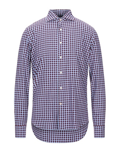ALESSANDRO GHERARDI Checked shirt Plum 100% Cotton