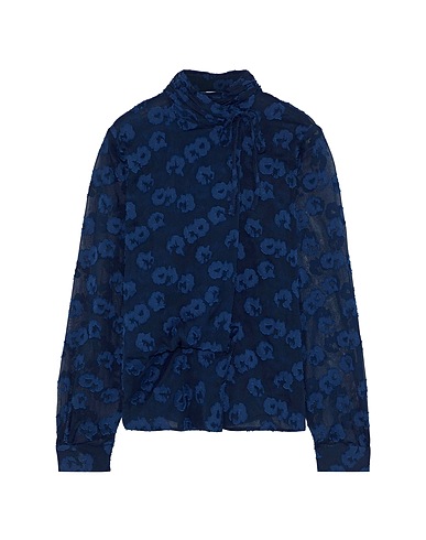 IRIS & INK トップス ミッドナイトブルー シルク 70% / コットン 30%