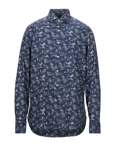 ALESSANDRO GHERARDI Patterned shirt Blue 100% Cotton