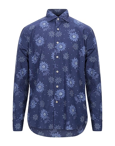 ALESSANDRO GHERARDI Patterned shirt Blue 100% Cotton