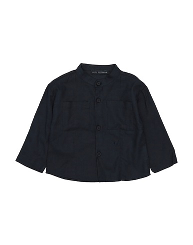 DANIELE ALESSANDRINI Camicia tinta unita Blu notte 95% Cotone, 5% Modal
