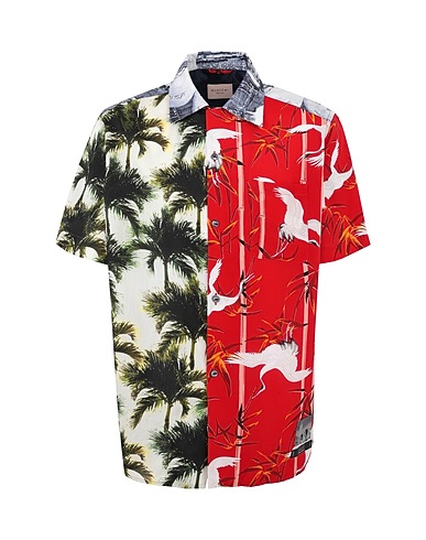 BUSCEMI Camicia fantasia TUTTI FRUTTI
 Rosso 56% Viscosa, 38% Cupro, 6% Seta