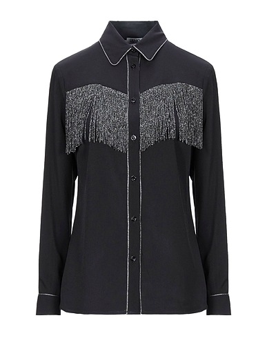 LIU •JO Solid colour shirts & blouses Black 100% Polyester, Viscose