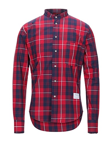 THE EDITOR Checked shirt Red 100% Cotton