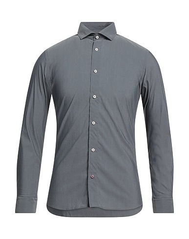 AT.P.CO Solid color shirt Grey 72% Cotton, 24% Polyamide, 4% Elastane