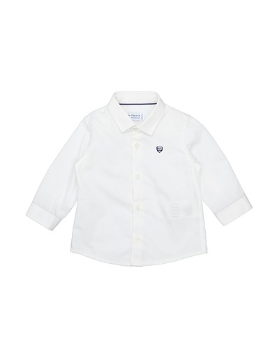 MAYORAL Solid color shirt White 100% Cotton