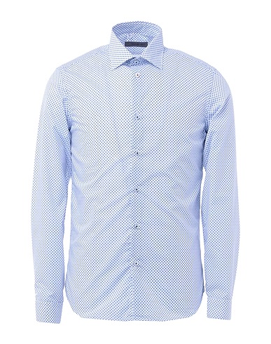MANUEL RITZ Patterned shirt White 65% Polyester, 35% Cotton