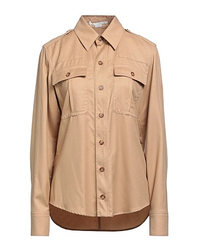 STELLA McCARTNEY Solid color shirts & blouses Camel 100% Wool