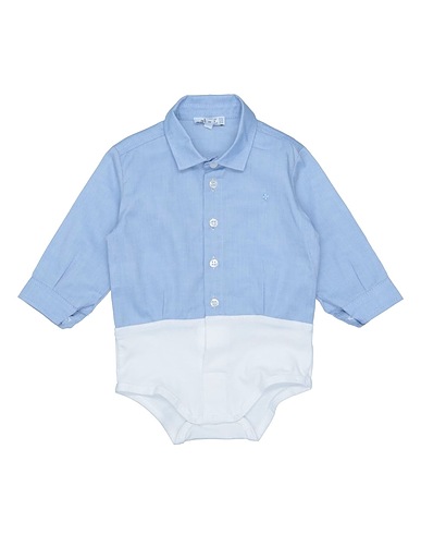 ALETTA Patterned shirt Sky blue 98% Cotton, 2% Elastane