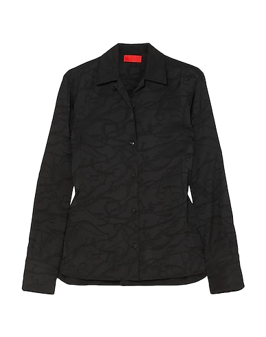 COMMISSION Solid color shirts & blouses Black 100% Viscose