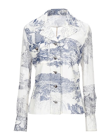 CHLOÉ Patterned shirts & blouses Slate blue 100% Silk