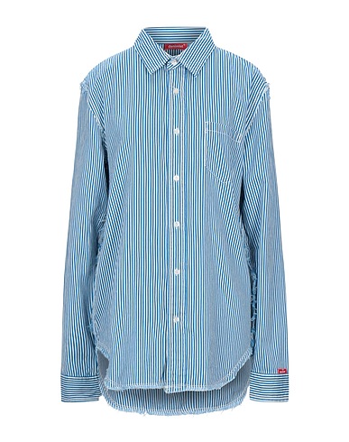 DENIMIST Striped shirt Azure 100% Cotton