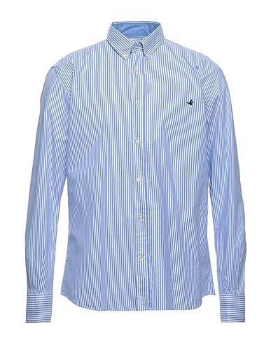 BROOKSFIELD Striped shirt Sky blue 100% Cotton