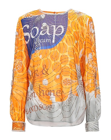 MOSCHINO Top Orange 86% Acetate, 9% Silk, 5% Other Fibres
