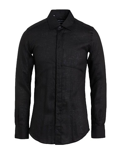 DOLCE&GABBANA Linen shirt Black 100% Linen