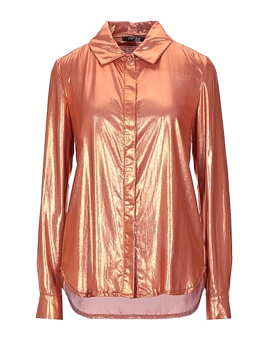 FRACOMINA Solid colour shirts & blouses PREMIÈRE Copper 100% Polyester