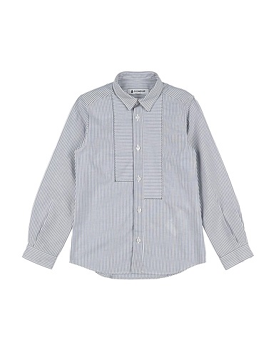 DONDUP Patterned shirt Midnight blue 100% Cotton