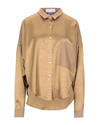 TRE by NATALIE RATABESI Solid color shirts & blouses Khaki 100% Viscose