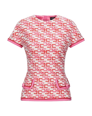 ELISABETTA FRANCHI Top Pink 71% Polyamide, 29% Polyester, Viscose, Cotton, Acetate