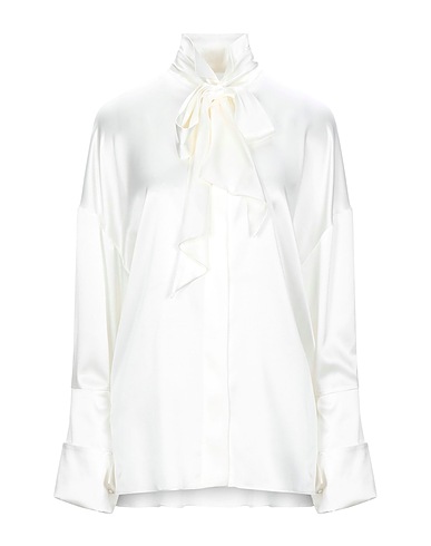 ALEXANDRE VAUTHIER Shirts & blouses with bow White 92% Silk, 8% Viscose