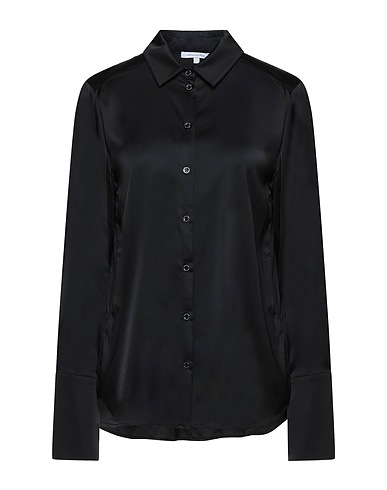 PATRIZIA PEPE Solid color shirts & blouses Black 67% Viscose, 28% Polyamide, 5% Elastane